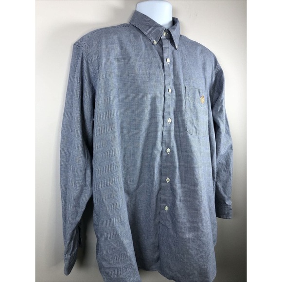 Lauren Ralph Lauren Men's Long Sleeve Button Down Royal Crest Decal Size L - Picture 2 of 10